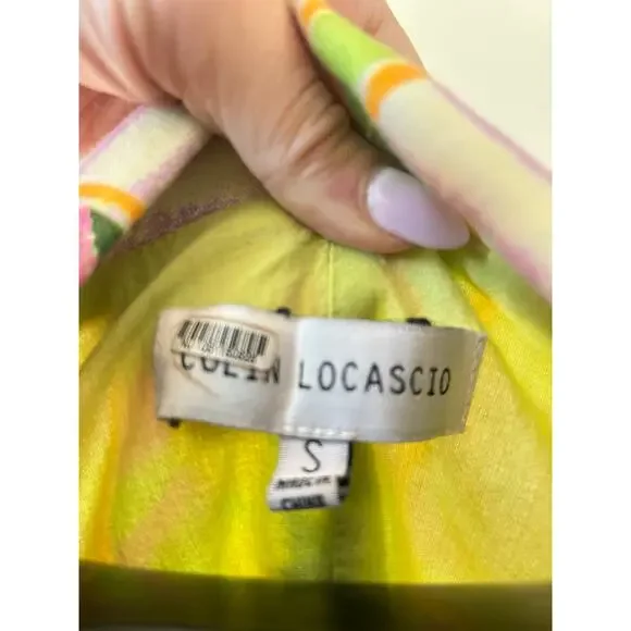 Colin LoCascio Anthropologie 100% Linen Jesse Abstract Blazer S - Picture 7 of 9